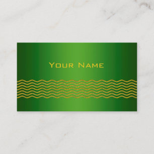 Carte De Visite Pretty Waves or + votre backgr, texte & idées