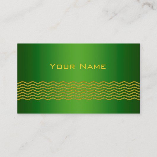 Carte De Visite Pretty Waves or + votre backgr, texte & idées (Devant)