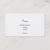 Carte De Visite Pretty white swan floating on blue lake (Dos)