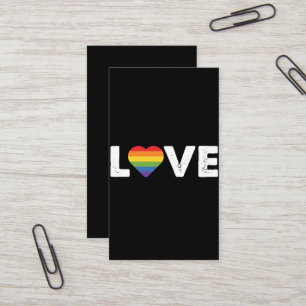 Carte De Visite Pride L'amour est amour L'égalité gay Rainbow LGBT