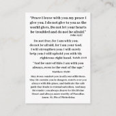 Carte De Visite Prière à ceux qui vivent seuls (Dos)