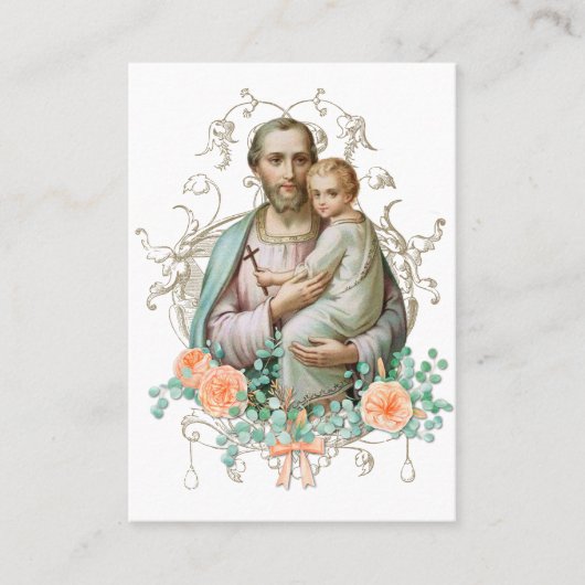 Carte De Visite Prière à saint Joseph pour la famille religieuse (Devant)
