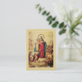 Carte De Visite Prière bénie de Memorare d'anges de Vierge Marie (Debout devant)