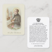 Carte De Visite Prière catholique d'enfants de choeur de St John (Devant / Derrière)