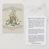 Carte De Visite Prière catholique Jésus agneau Croix religieuse (Devant / Derrière)