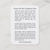 Carte De Visite Prière catholique Jésus agneau Croix religieuse (Dos)