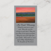 Carte De Visite Prière commémorative de la Bénédiction Irlandaise  (Devant)