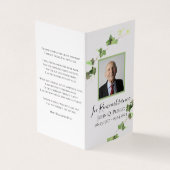 Carte De Visite Prière commémorative de vigne vierge anglaise (Extérieur)