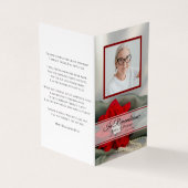 Carte De Visite Prière commémorative des funérailles d'hiver de Po (Extérieur)