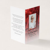 Carte De Visite Prière commémorative des funérailles florales de l (Extérieur)