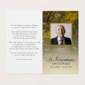 Carte De Visite Prière commémorative funéraire de Leaves Lane (Extérieur déplié)