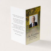 Carte De Visite Prière commémorative funéraire de Leaves Lane (Extérieur)