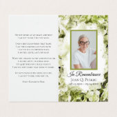 Carte De Visite Prière commémorative pour les funérailles d'aquare (Extérieur déplié)