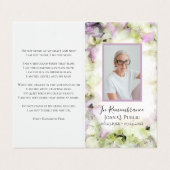 Carte De Visite Prière commémorative presque rose Hydrangea (Extérieur déplié)