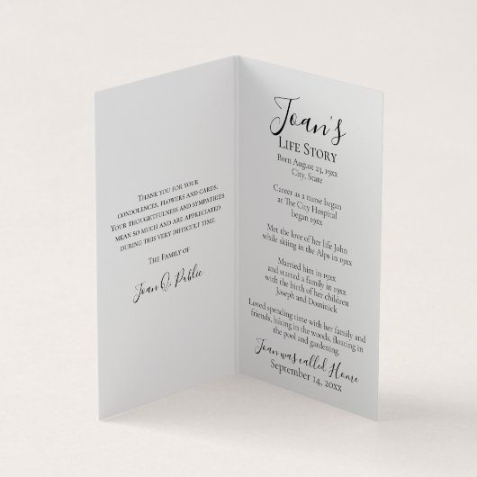 Carte De Visite Prière commémorative presque rose Hydrangea (Intérieur)