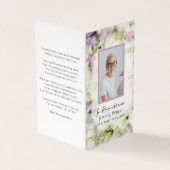 Carte De Visite Prière commémorative presque rose Hydrangea (Extérieur)