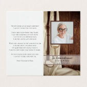 Carte De Visite Prière commémorative Russe Horse Bit et Satin (Extérieur déplié)