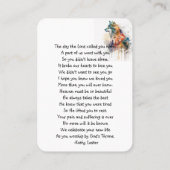 Carte De Visite Prière commémorative Ville Loup Nature Animal (Dos)