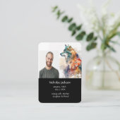 Carte De Visite Prière commémorative Ville Loup Nature Animal (Debout devant)