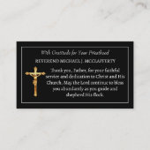 Carte De Visite Prière de gratitude du prêtre catholique Thanksgiv (Devant)