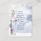 Carte De Visite Prière de photographie commémorative Forêt d'hiver (Devant)