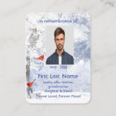 Carte De Visite Prière de photographie commémorative Forêt d'hiver (Dos)