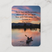 Carte De Visite Prière de photographie commémorative Paddle Lac Su (Devant)