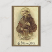 Carte De Visite Prière de St Francis d'Assisi saint (Devant)
