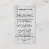 Carte De Visite Prière des pompiers Mince ligne rouge pompier (Devant)