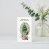 Carte De Visite Prière du Jour de la Saint Patrick Bénédiction rel (Debout devant)