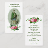 Carte De Visite Prière du Jour de la Saint Patrick Bénédiction rel (Devant / Derrière)