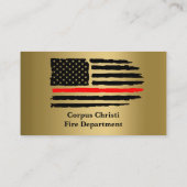 Carte De Visite Prière du pompier sur l'Arrière - plan d'or (Dos)