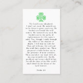 Carte De Visite Prière funéraire irlandaise de la Croix Celtique S (Dos)