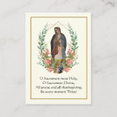 Carte De Visite Prière Guadalupe Première Communion Sainte (Devant)