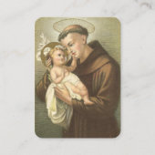 Carte De Visite Prière inébranlable au saint Anthony de Padu (Devant)