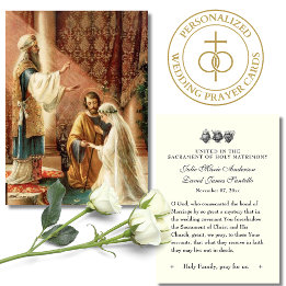 Carte De Visite Prière Mariage catholique Betrothal Mary Joseph