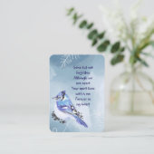 Carte De Visite Prière photo commémorative Aquarelle Jardin Blueja (Debout devant)