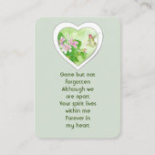 Carte De Visite Prière photo commémorative Aquarelle Oiseau de col (Devant)