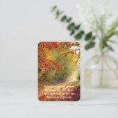 Carte De Visite Prière photo commémorative Automne automne Feuille (Debout devant)