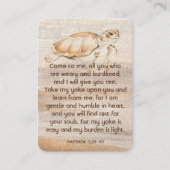 Carte De Visite Prière photo commémorative Sandy Beach Sea Turtle (Devant)