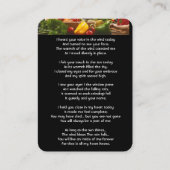 Carte De Visite Prière photo Memorial Chef Cook (Devant)