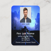 Carte De Visite Prière photo Memorial Motorcycle Biker (Dos)