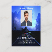 Carte De Visite Prière photo Memorial Motorcycle Biker (Dos)