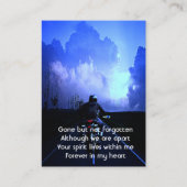 Carte De Visite Prière photo Memorial Motorcycle Biker (Devant)