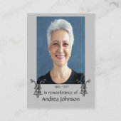 Carte De Visite Prière photo Memorial Motorcycle Biker Christian B (Dos)