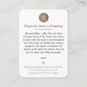 Carte De Visite Prière pour les âmes en Purgatoire (Dos)