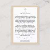 Carte De Visite Prière religieuse au voile de Veronica de St de (Dos)