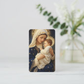 Carte De Visite Prière religieuse catholique Vierge MarieCarte de (Debout devant)