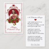 Carte De Visite Prière religieuse de Saint-Valentin (Devant / Derrière)