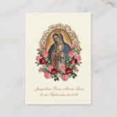 CARTE DE VISITE PRIÈRE RELIGIEUSE ESPAGNOLE BAPTISME RECUERDO BAUT (Devant)